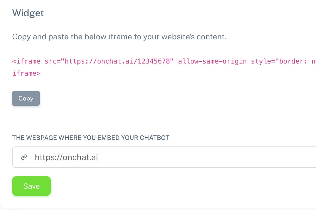 Ways to embed your chatbot